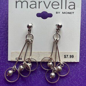 Bundle 3 for $12.  Marvella by Monet Silver Toned Dangle Earrings